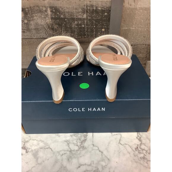 Cole Haan Womens 5B All Over Crystal Adella Sandals 65 Sandals Block Heel LB7-17 - Picture 4 of 8